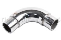 Отвод поручня под Д25,4х1,5мм, 90 град, литой полированный, с 2мя установочными кольцами