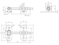 JL79 Петля регулируемая с двумя пластинами крепления M12