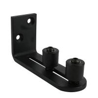 HMDD819 Фиксатор амбарной двери с двумя роликами черный