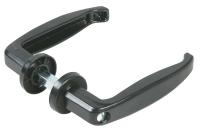 435 Ручка для замка врезного для откатных ворот, регулируемая по длине 35-50 мм. Цвет черный