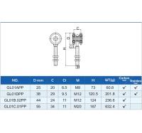 GL01APP тележка для подвесных ворот на 2 нейлоновых закрытых подшипника Ф25 мм.