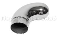 k020-4 Отвод оконечный литой Д50.8х145х1.5мм с круглой заглушкой, полированный 600 Grit