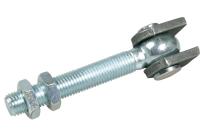 525012 с удлиненным резьбовым штоком М12 102мм, для сквозного прикручивания к столбу, нагрузка на петлю 20кг.