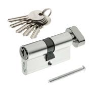 EL-80-C-NI Цилиндровый механизм 80 мм. Ключ/барашек. Vanger