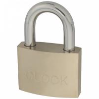 64.433 навесной замок из никелированной стали 30 мм. (для паркбарьера арт. 81.000)