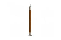 Стойка готовая 40х40х950 деревянная нелакированная, со вставками из нерж стали