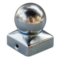 391060 крышка для столба 60х60 с шаром оцинкованная