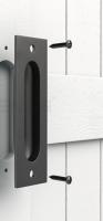 692 Ручка Loft для раздвижной двери врезная прямоугольная. Черная.