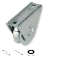 412.100 Колесо с 1 подшипником, D-100, с внешним кронштейном, V-образное сечение