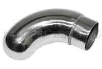 Отвод оконечный литой Д38.1х100х1.45мм с круглой заглушкой, полированный 600 Grit