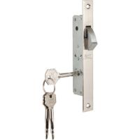 201-F Замок узкий с крюком, отв планка, накладки, 3 ключа в комплекте. Цилиндр не нужен. KALE KILIT