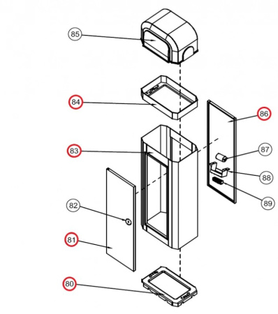 ASB.209 Тумба шлагбаума (стойка)