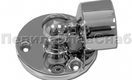 Фланец настенный с шарниром для трубы 50.8 под 3 самореза 4,8 мм., литой, полированный AISI304