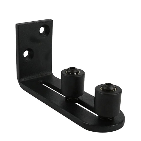 HMDD819 Фиксатор амбарной двери с двумя роликами черный
