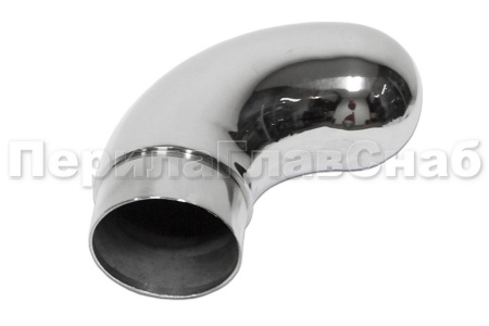 k020-4 Отвод оконечный литой Д50.8х145х1.5мм с круглой заглушкой, полированный 600 Grit