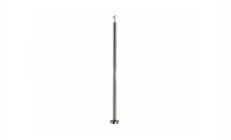 Стойка готовая из нерж стали Д38.1мм, с фланцем и наконечником, высота 950мм