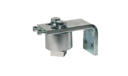 748 петля опорная верхняя диаметр 70 мм. для крепления анкерами с регулировкой. Длина петли 110 мм., высота 60 мм. Нагрузка на петлю 500 кг.