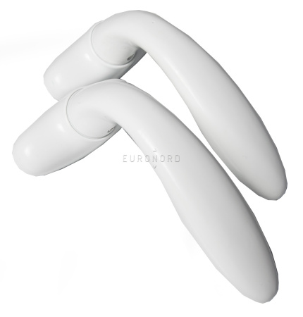 1032.00.310 Гарнитур нажимной ручка+ручка, без планки, цвет БЕЛЫЙ