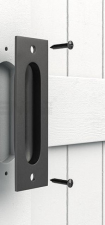 692 Ручка Loft для раздвижной двери врезная прямоугольная. Черная.