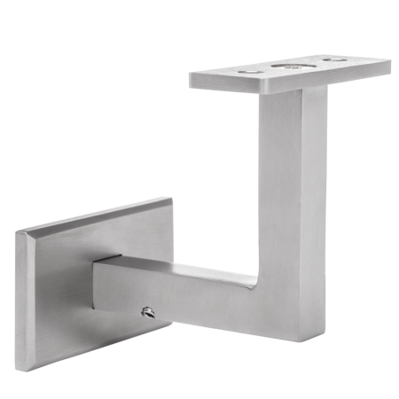 N05.0303.4XS Держатель поручня с плоским ложементом. Квадро. Сатин. AISI304 POSTAL