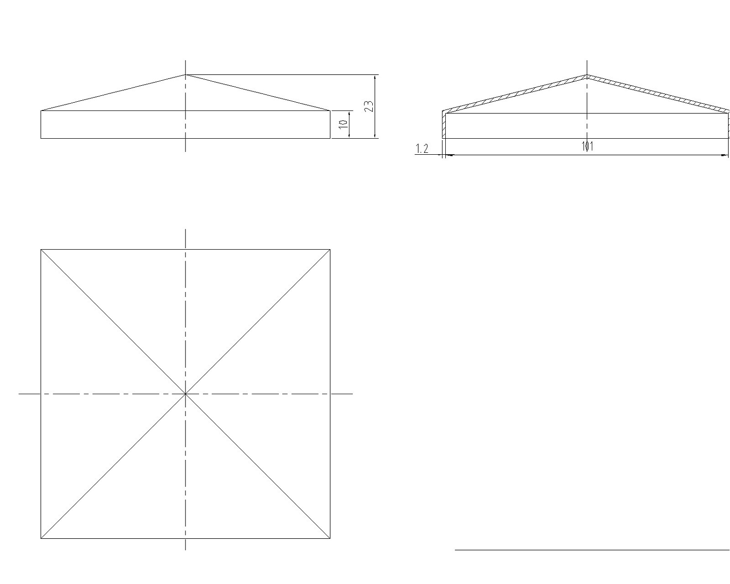 ZG01F Металлический колпак на столб 100*100. Черная сталь