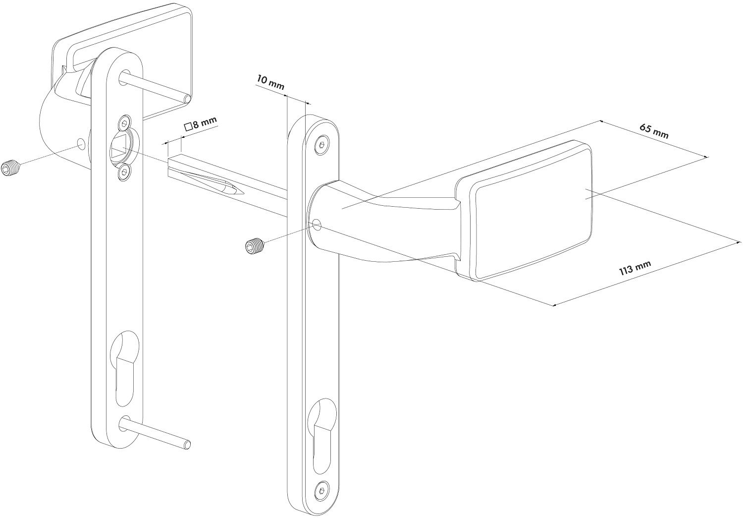 3006FIX-ALUM ручки специальные. Цвет серебристый