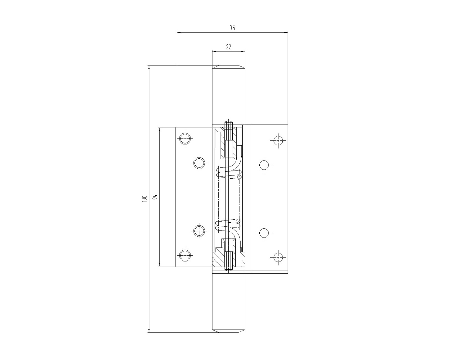 JL61ASS Петля с пружинным доводчиком универсальная из нержавеющей стали